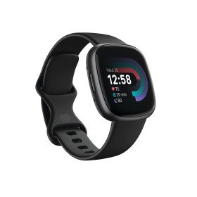 Fitbit Versa 4 Smartwatch with Activity Tracker (40.1mm Always-on Display, Water Resistant, Black Strap)